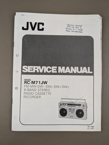 Jvc model m71jw manuale - manuale, di