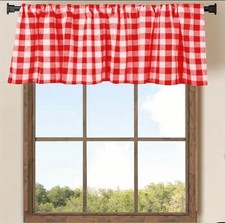 Tenda da cucina a quadri rossa