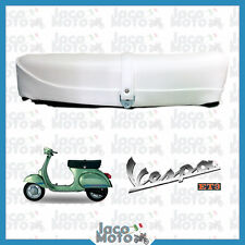 Sella VESPA 50 SPECIAL R L N / 125 ET3 IN PELLE Bianca con serratura 