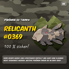 Relicanth · Scambio Pokémon GO · Pokémon Regionale · #0369 · Gen. 3