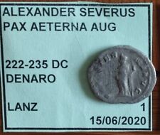 RARO  DENARIO  ALESANDRO SEVERO PAX AETERNA  ARGENTO
