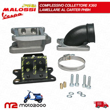 MALOSSI X360 COMPLETO COLLETTORE LAMELLARE CARTER PHBH PER VESPA VESPONE PX 200
