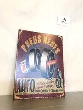 Tabella gommista vintage latta metallo officina epoca arredo garage giallo gomma