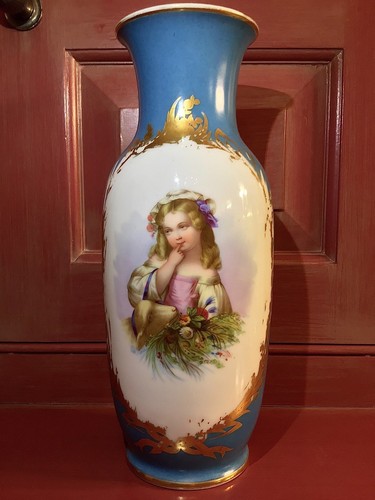 Vaso parigi porcellana ragazza - vaso,