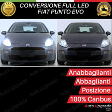 KIT FARI FULL LED PER FIAT PUNTO EVO ANABBAGLIANTI ABBAGLIANTI H4 +POSIZIONE T10