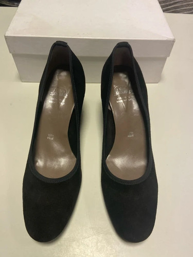 Scarpe decoltè camoscio nero