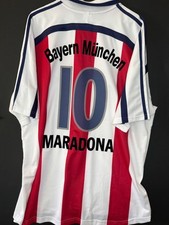 Maradona Bayern munchen match issued Adidas shirt vintage rare argentina