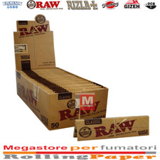 Cartine Raw Classic Corte Wide Regular Single Astucci 50 Libretti