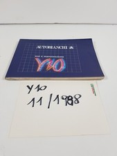 Manuale libretto uso E manutenzione Autobianchi Y10 originale non copia ed. 1988