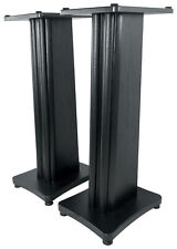 (2) Rockville SS28B supporti per altoparlanti 28" grana legno nero adatti a KEF LSX2SW