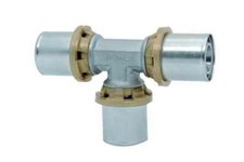 RACCORDO TEE PRESSATRICE DRITTO RIDOTTO PINZARE  PRESSARE TUBO MULTISTRATO PEX