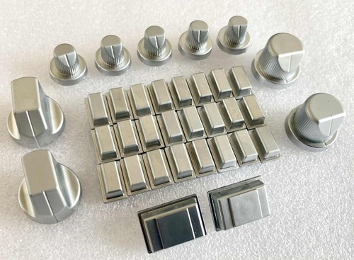 Silver buttons set - silver,