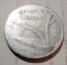 10 Lire 1952 R Rome Italy Coin