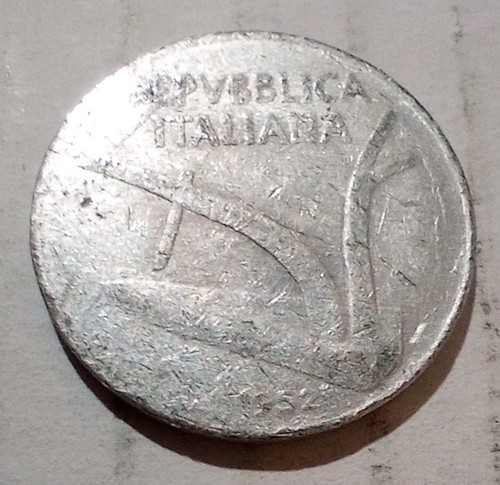 Lire 1952 rome italy coin - 10, r