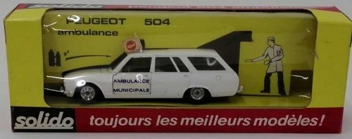 Solido peugeot 504 - peugeot, ambulance