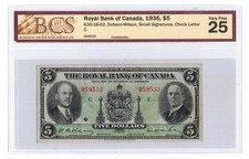 Royal Bank of Canada 1935 $5