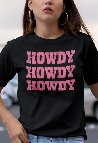 Camicia rosa howdy country - rosa,