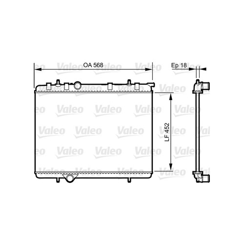 Radiatore acqua motore valeo - radiatore,