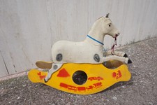 Vintage Antico Cavallo Cavalluccio a dondolo legno
