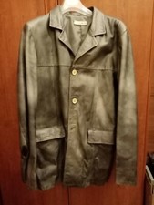 Giacca Uomo Vera pelle taglia XXL Colore Griggio