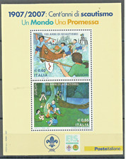 XX68.Italia.1907-2007.Cento anni di scautismo.Scaut.Europa.Foglietto Nuovo.MNH