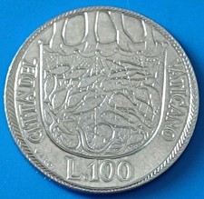 🇻🇦 CITTA' DEL VATICANO MONETA 100 LIRE 1975 GIUBILEO ANNO SANTO PAPA PAOLO VI