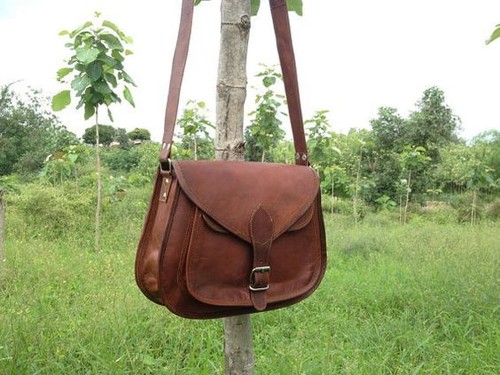 Borsa vintage pelle - pelle, con