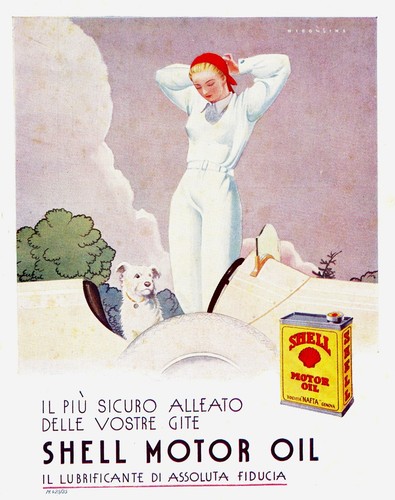 Pubblicita 1935 shell - 1935, latta