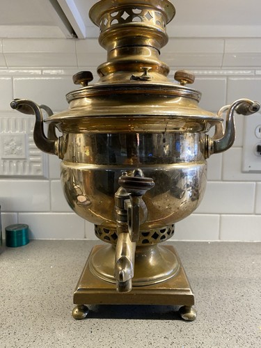 Antico samovar russo ottone - in,