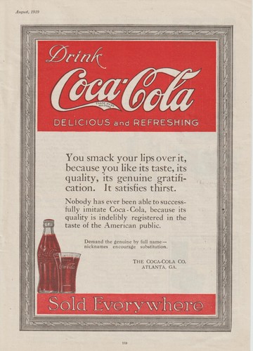 Stampa coca cola - coca-cola, pubblicitÀ