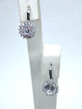 Orecchini  argento 925 Kate Con Zirconi Bianco rodiato Oro Bianco . Monachella