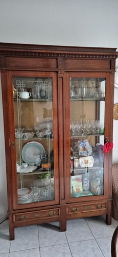 Antica vetrina cristalliera - antica,