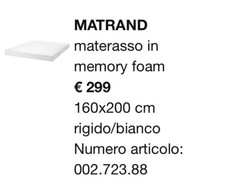 Materasso matrimoniale Ikea