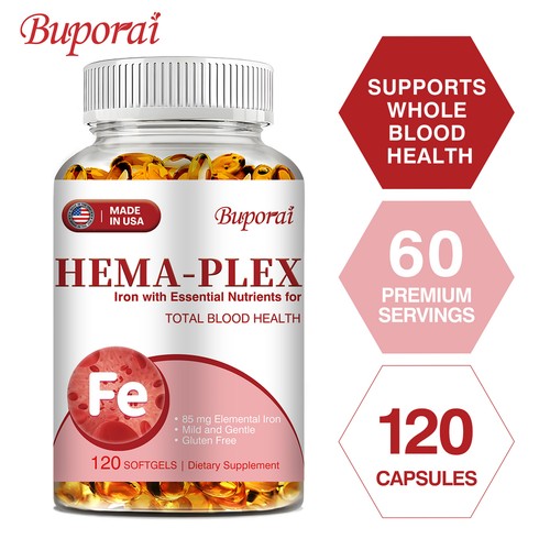 Hema plex iron softgels - hema-plex,