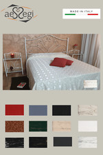 Testata letto matrimoniale in ferro battuto Sogno con giroletto