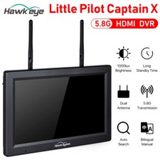 Hawkeye Little Pilot Captain X DVR FPV Monitor 5.8G 96CH 10.2 pollici doppio ricevitore