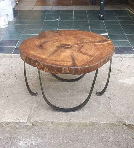 Tavolino legno 66h - legno, d.66h.40