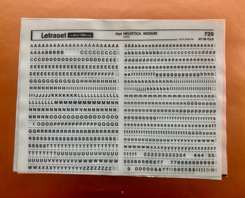 Letraset 729 helvetica - letraset,