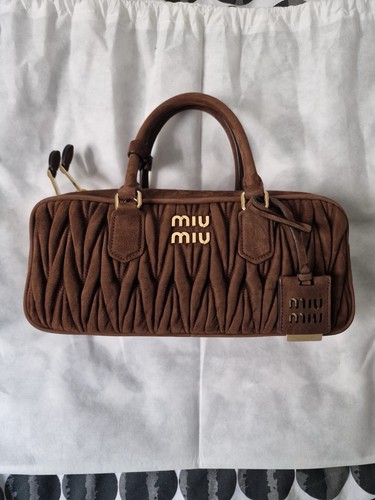Borsa mano miu marrone - a,