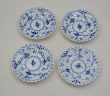 Royal Copenhagen pizzo pieno blu scanalato full lace - 4 piatti 10,5 cm - n. 1145