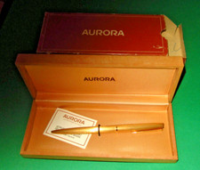 Penna a sfera Aurora laminata oro in confezione originale