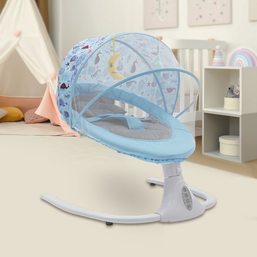 Altalena elettrica blu sedia - blu,