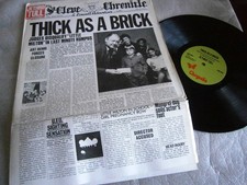 Jethro Tull - Thick as a Brick album Newspaper original UK 1972 Chrysalis