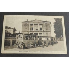 Cartolina Montagnana - Palazzo Placco e Tramvia per Vicenza