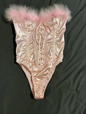 Body corsetto piumato con