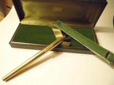 Cross, penna stilografica, pennino oro 14k 585, con astuccio e caricatore, usata