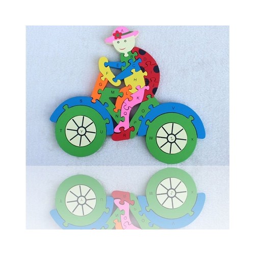 Puzzle legno forma - puzzle, bici