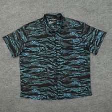 Camicia Guerriero Uomo 3XL Sub Zero Tiger Stripe Manica Corta Bottoni Elasticizzata
