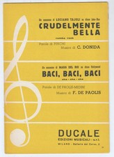 Spartito LUCIANO TAJOLI Crudelmente bella - MARA DEL RIO Baci baci baci - 1961