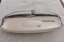 Vassoio Anni 70 In Acciaio 